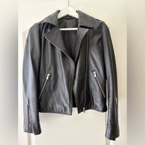 Comptoir Des Cotonniers Black Leather Jacket